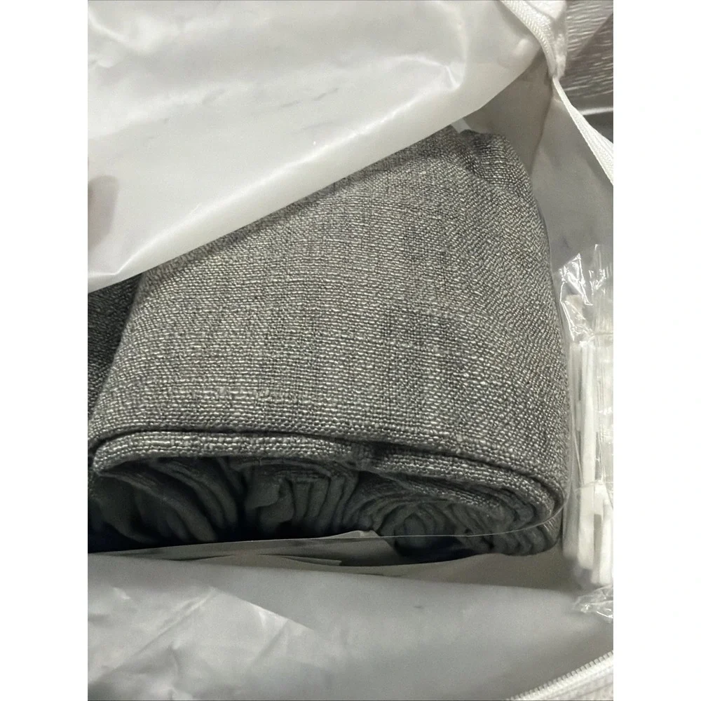 TWOPAGES Liz Linen Drape Pleated Curtains (2) 52